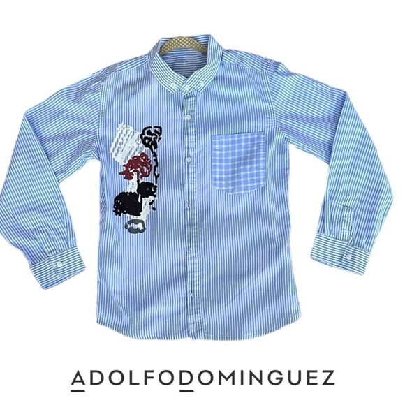 ADOLFO DOMINGUEZ | Light Blue | COTTON SHIRT - Picture 1 of 13